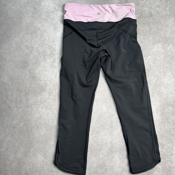 lululemon athletica Pants - Lululemon Leggings Size 4 21" Inseam Yoga Workout Pink Black **